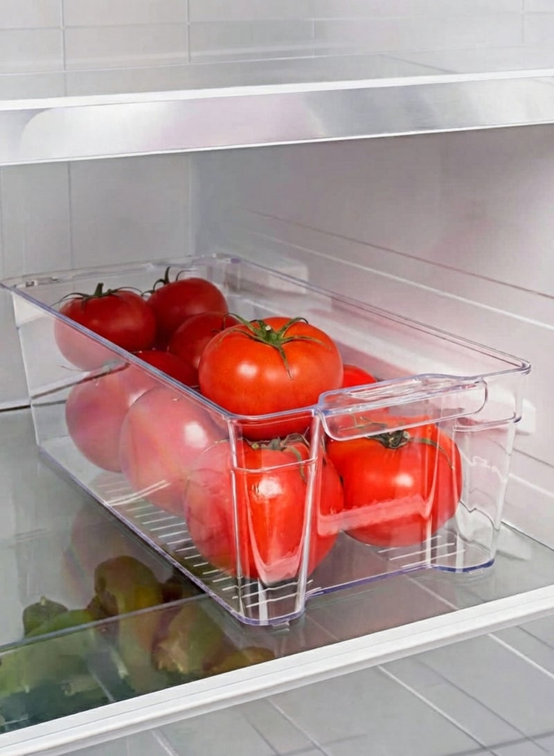 ORGANiZERS Fridge Organizer, Stackable Storage Container with Handles, BPA-free Clear Drawer Organizer for Kitchen and Refrigerator, Practical Organization for Kitchen 33.3x16x10cm - Image 4