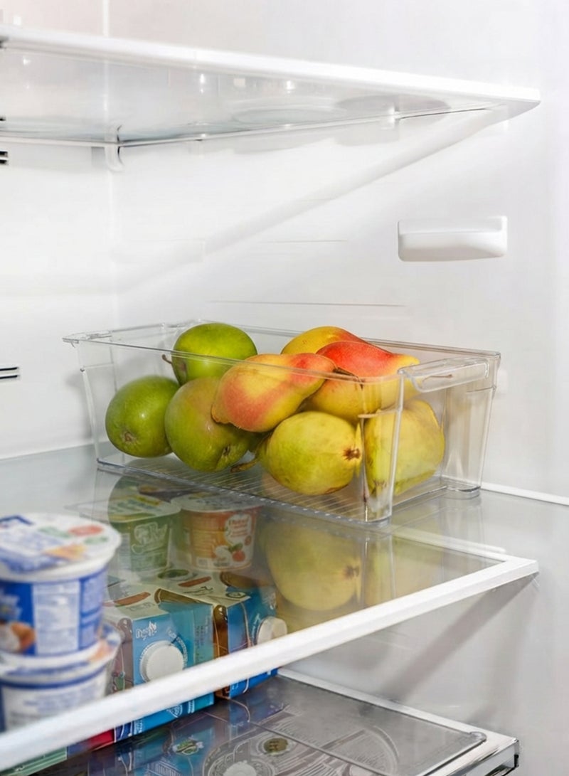 ORGANiZERS Fridge Organizer, Stackable Storage Container with Handles, BPA-free Clear Drawer Organizer for Kitchen and Refrigerator, Practical Organization for Kitchen 33.3x16x10cm - Image 2