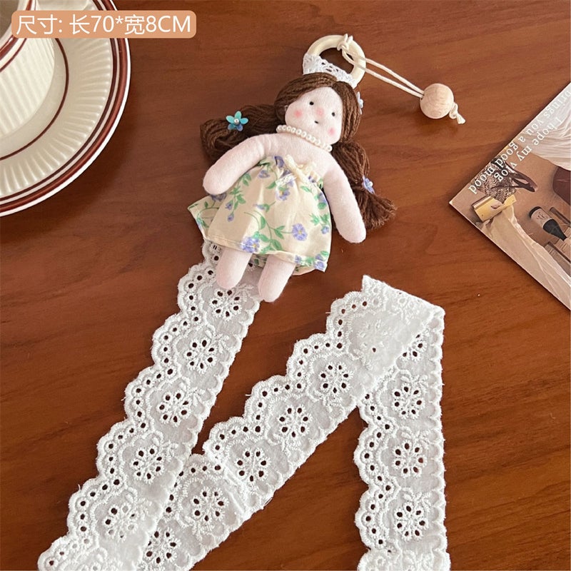 Adorable Girl Doll Organiser Sweet Floral Dress Accessories 1#Purple floral skirt-storage rope