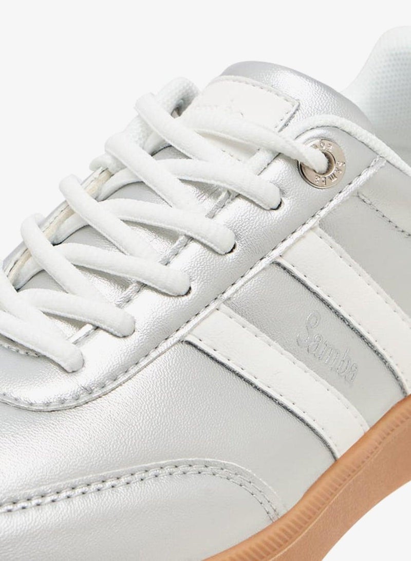 SAMBA Women's Panelled Ankle Sneakers with Lace-Up Closure - Image 4