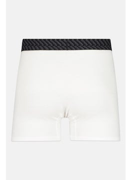 Tommy John Men 2 Pieces 6 Inseam Brand Logo Boxer Briefs, White  - Image 3