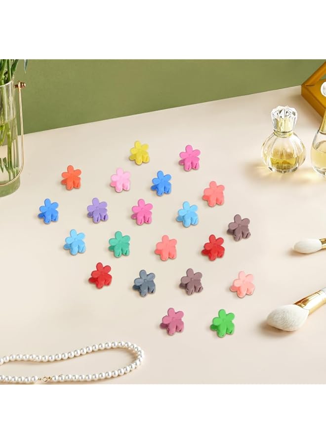 أكس سبرينج مجموعة مشابك شعر صغيرة للبنات الصغار مكونة من 60 قطعة من مشابك شعر الزهور الملونة مع قبضة قوية مثالية للشعر الناعم وإكسسوارات تصفيف الشعر اليومية مشابك شعر صغيرة للأطفال الصغار والفتيات الصغيرات - Image 3