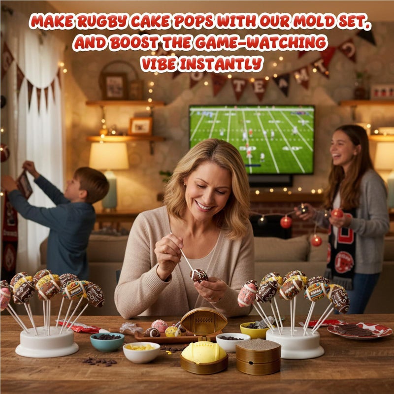 2 Pieces Football Mold Cake Set With 100 Sticks For Birthday Party Family Gathering Home Baking - Image 5