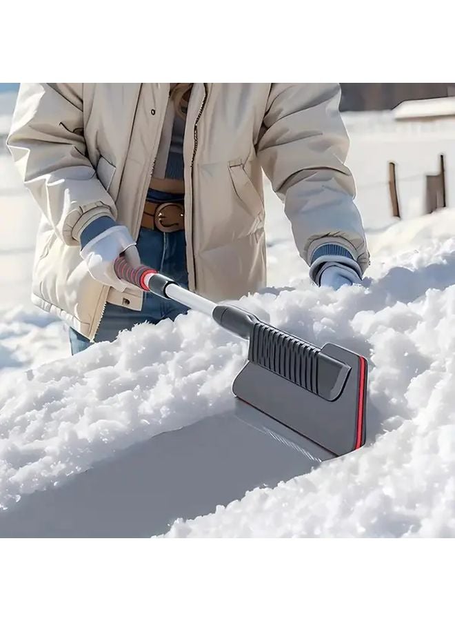 EVA Retractable Snow Shovel Heavy Duty ABS Ice Scraper Detachable Blade Ergonomic Handle - Image 1