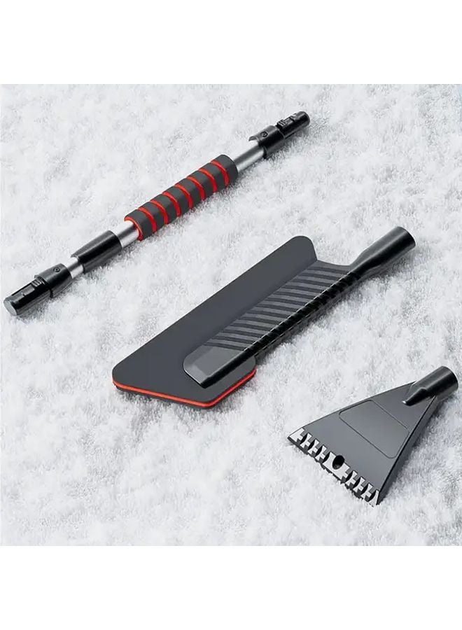 EVA Retractable Snow Shovel Heavy Duty ABS Ice Scraper Detachable Blade Ergonomic Handle - Image 3
