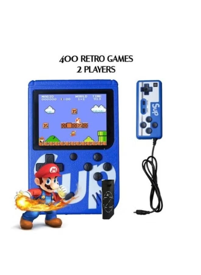 SUP 400-in-1 Retro Game Box – Handheld Console with Remote for 2 Players, Built-in Classic Games Like Contra & Bomber Man, TV Compatible, Gift for Kids & Adults