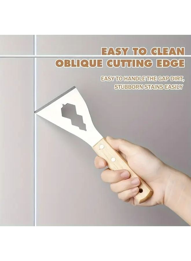 1pc Heavy Duty Multi Functional Paint Scraper Ergonomic Handle Serrated Blade - Image 5