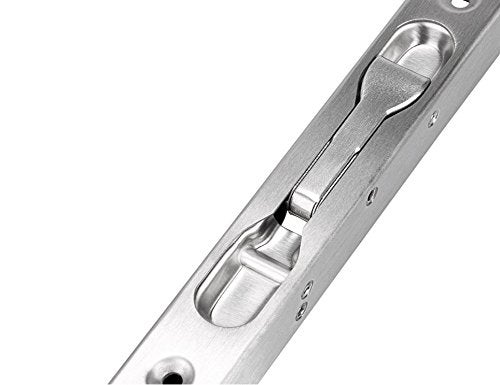 TOGU 6" Solid Stainless Steel Lever Action Flush Bolt,Concealed Security Door Lock For Composite Doors,French Doors,Wood Doors,Double Doors,Dummy Doors,Brush Stainless Steel Finish - Image 3