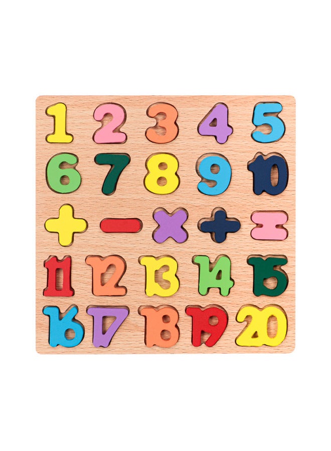 Lewo Children's Wooden 1-20 Arithmetic Awareness Puzzle Board Educational Toy - Image 1