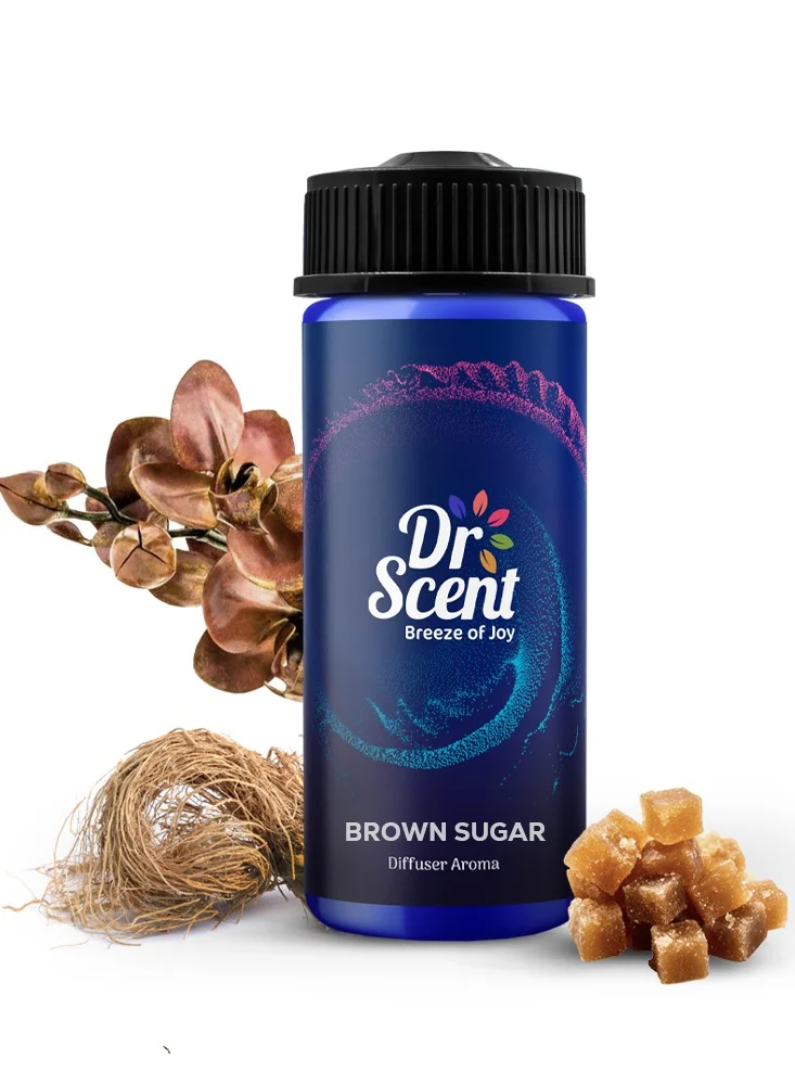 Dr Scent Dr Scent Breeze of Joy Diffuser Aroma Brown Sugar, With Distinctive notes Brown Orchid Flower | Strong Essence vetiver | Ending with Sweet Sugar Notes (170ml)