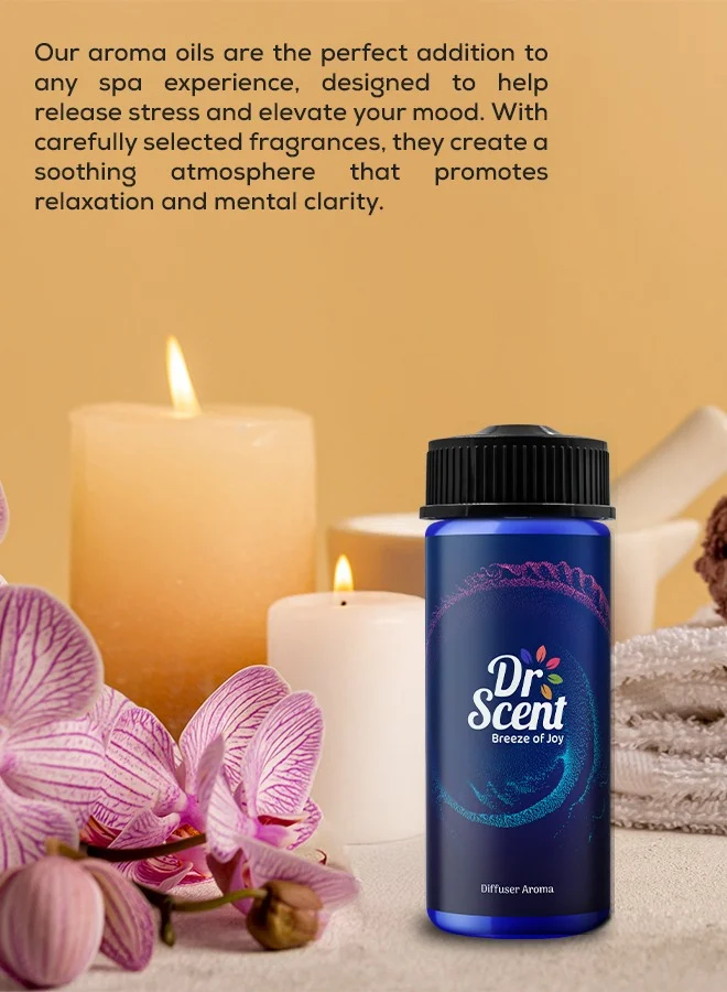 Dr Scent Dr Scent Breeze of Joy Diffuser Aroma Brown Sugar, With Distinctive notes Brown Orchid Flower | Strong Essence vetiver | Ending with Sweet Sugar Notes (170ml)