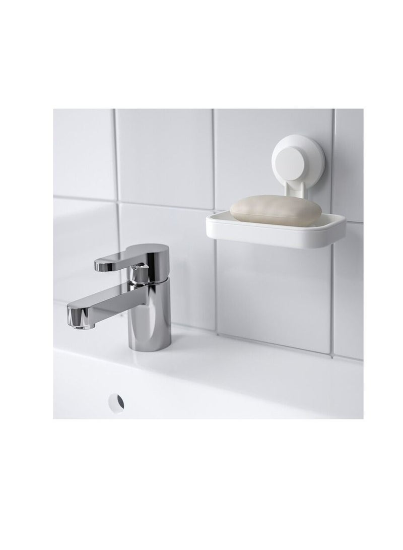 صحن صابون مع كاسة شفط ، ابيض - Image 3