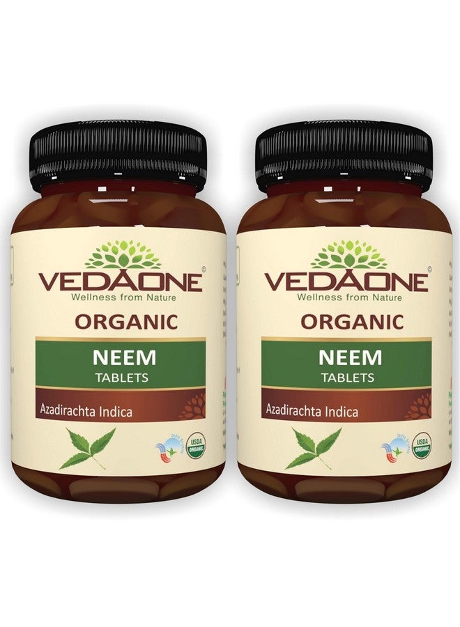 VEDAONE Organic Neem 750Mg - 60 Tablets For Skin And Overall Wellness - Pack Of 2 - Image 1