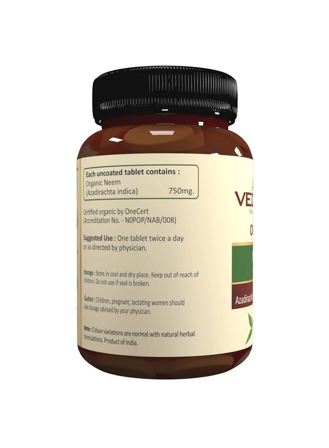 VEDAONE Organic Neem 750Mg - 60 Tablets For Skin And Overall Wellness - Pack Of 2 - Image 4