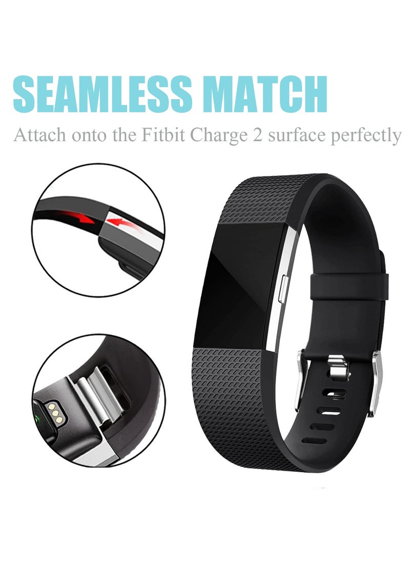 2 Pcs Bands and 2 Screen Protector Compatible with Fitbit Charge 2 Bands for Women Men, Silicone Fitness Sport Wristbands for Women Men (Small size 6.1-7.6 inch) - pzsku/Z262D6509CAA8DBE695F0Z/45/_/1735029711/69513c4d-7fcb-41a1-9564-86c37990623c