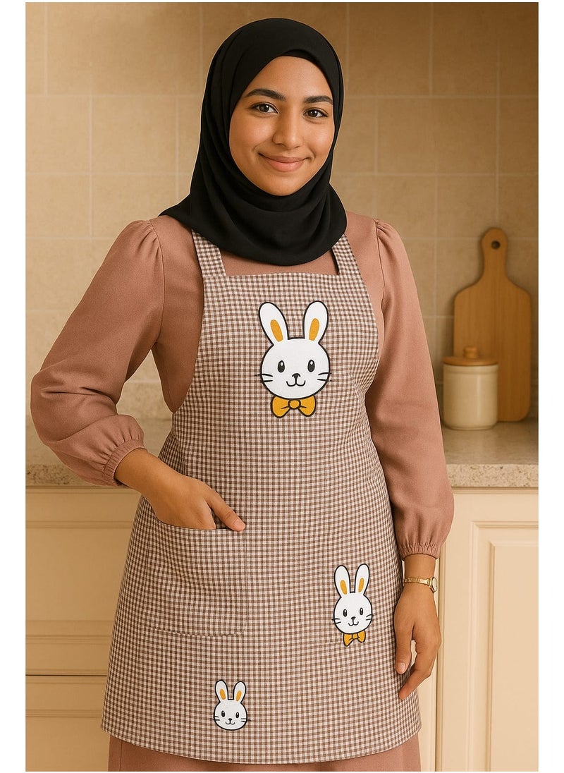 ماركة غير محددة مريلة مطبخ عملية ومريحة قابلة للتعديل مع جيوب وتصميم لطيف - مريول مطبخ مقاس 60 سم × 70.0 سم  - Image 2