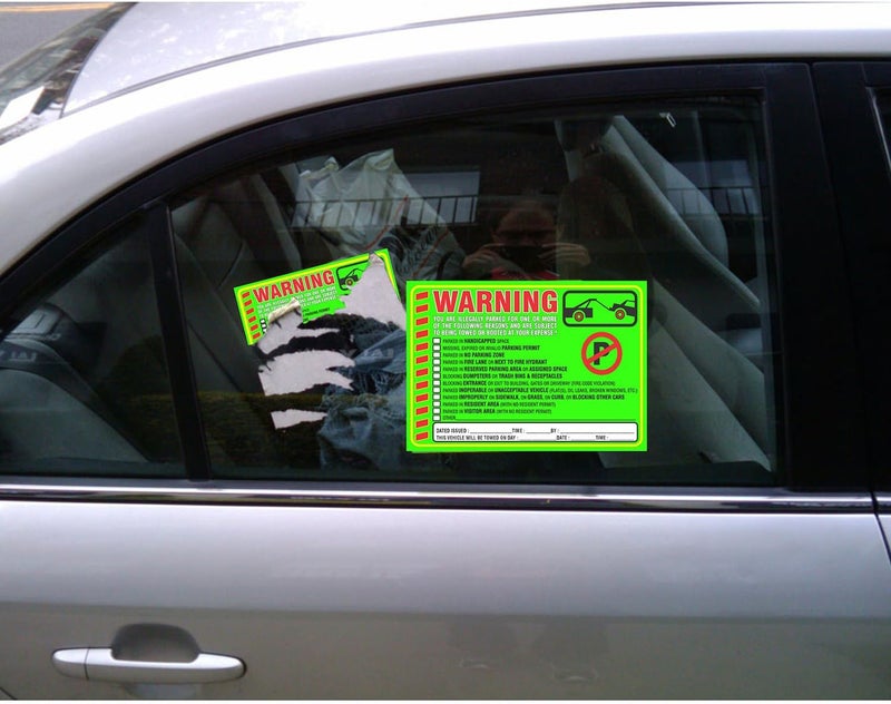 PARTH IMPEX Parking Violation Stickers Notice (Pack of 50) Tow Warning You are Illegally Parked Multi Reasons - Large Size 6" X 9" – Green - Image 4