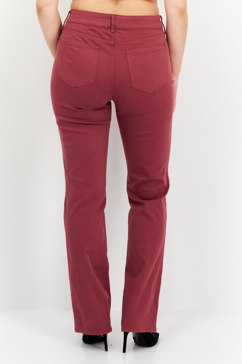 NYDJ Women Regular Fit Plain Stretchable Denim, Maroon - Image 4