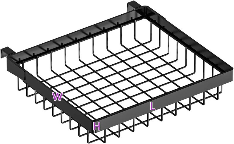 Pusdon Over Sink Dish Drying Rack Accessory Stainless Steel Parts for DIY or Replace Purpose Repair Use (Black, Big Fruit & Vegetable Basket) - Image 1