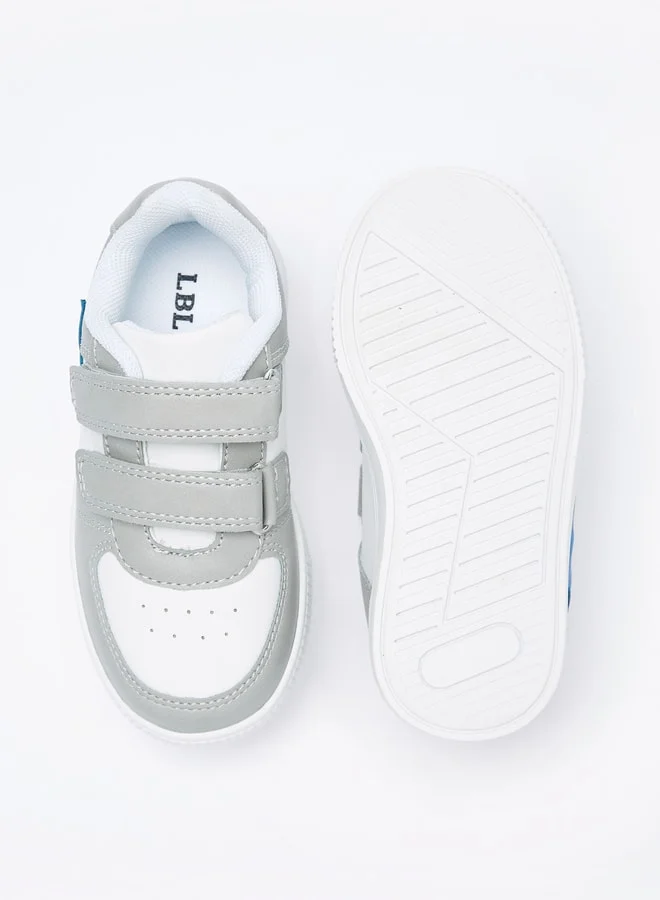 LBL by Shoexpress Boys Star Applique Sneakers with Hook and Loop Closure
