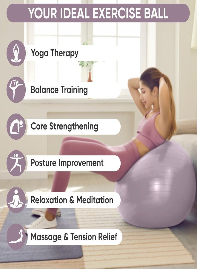 APEXUP Yoga Ball Exercise Ball, Anti Slip Stability Ball Chair, Heavy Duty Large Gym Ball for Fitness, Balance, Core Workout and Physical Therapy - Image 5