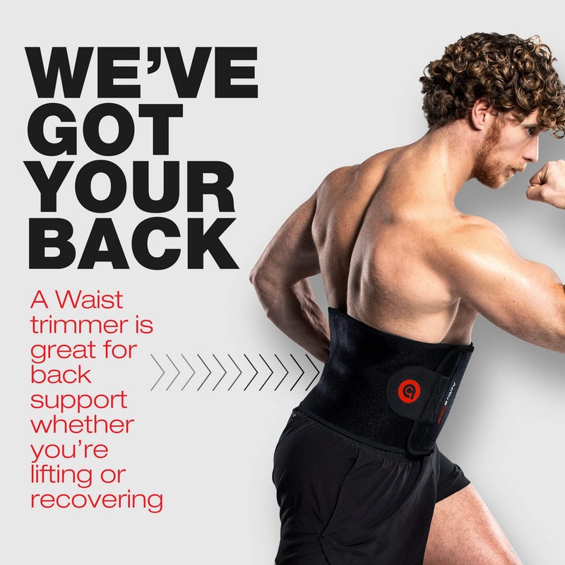 ActiveGear حزام تقليم الخصر من أكتيف جير لدعم البطن والظهر القطني، كبير: 9" × 46" - أحمر - Image 5