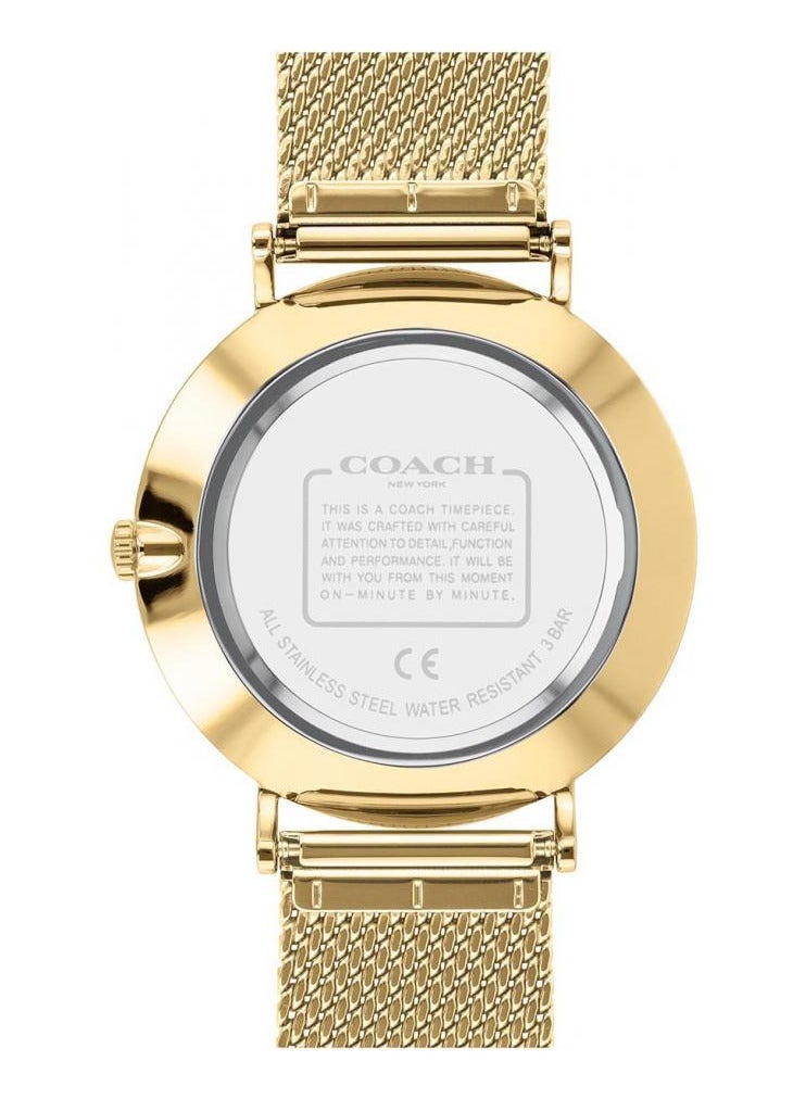 COACH Men’s Quartz Gold Stainless Steel Blue Dial 41mm Watch 14602551 - Image 3