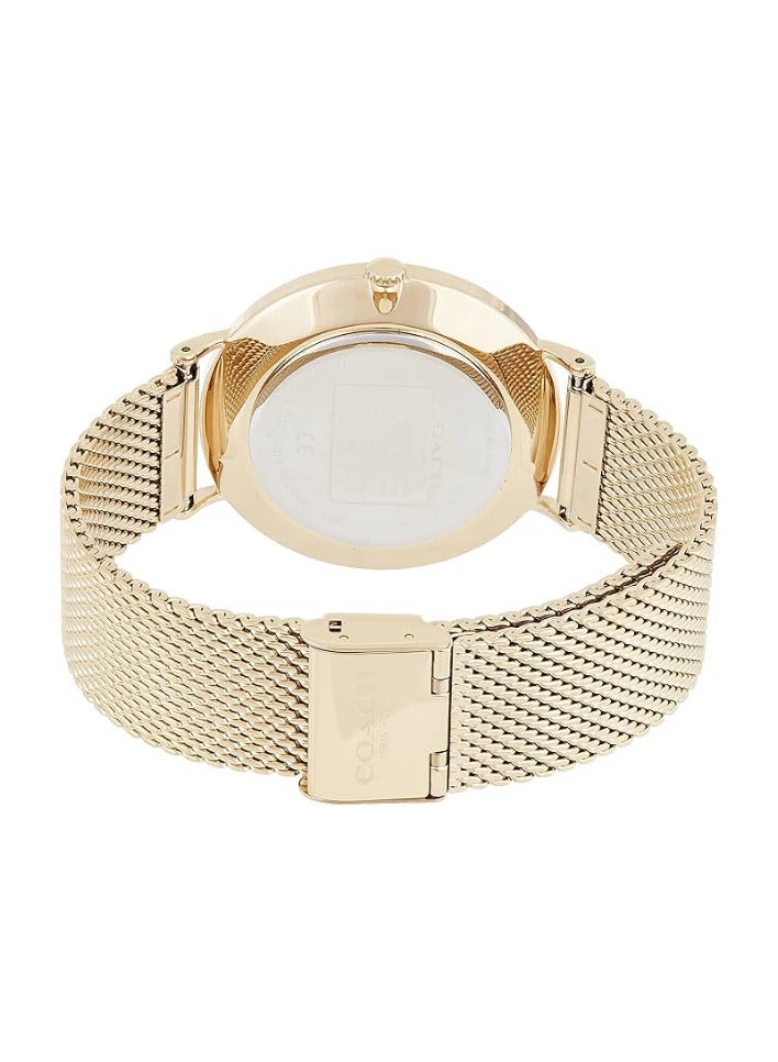 COACH Men’s Quartz Gold Stainless Steel Blue Dial 41mm Watch 14602551 - Image 4