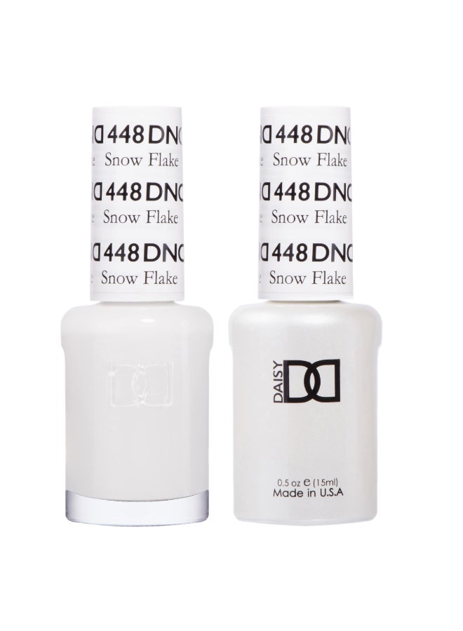 DAISY DND DND Gel Polish Set White Collection UVLED Gel Polish and Air Dry Nail Lacquer Matching ChipFree Polish Duo 448 Snow Flake 05 Fl Oz - Image 2