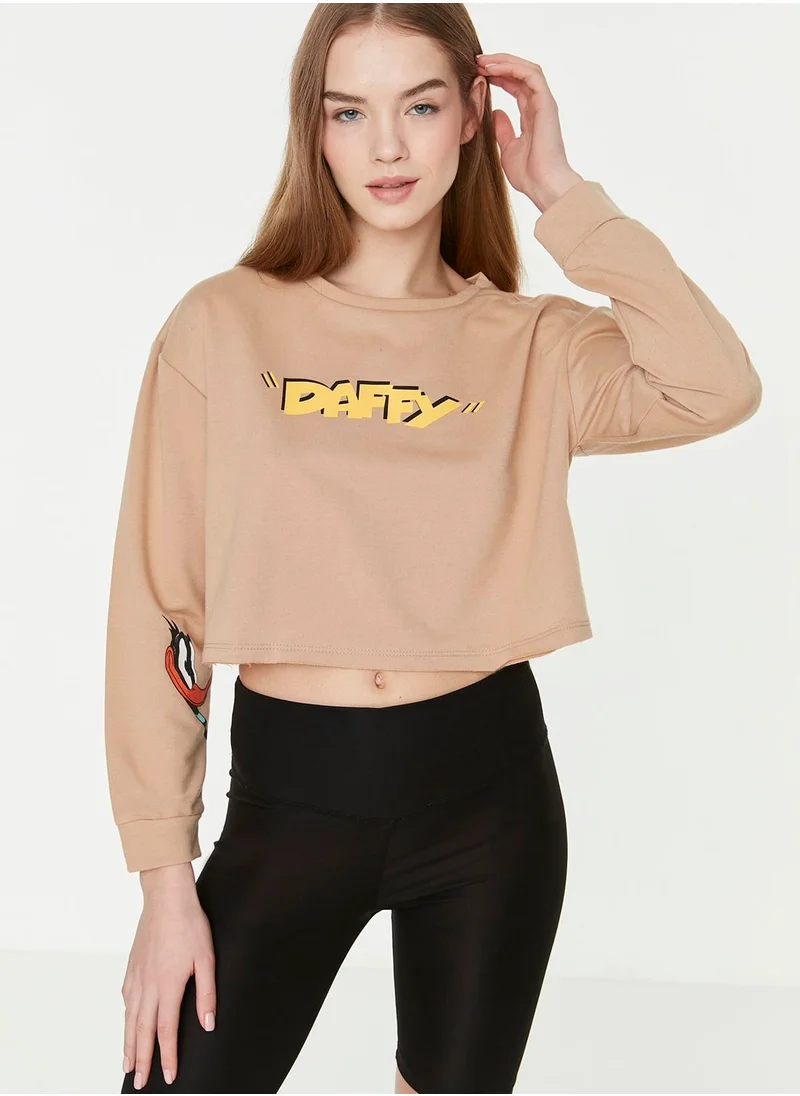 trendyol Crew Neck Knitted Sweatshirt