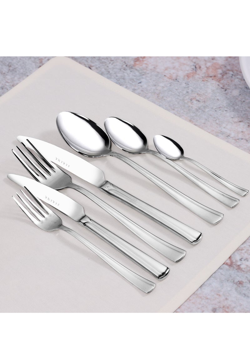 Serenk Paris 42-Piece 18/10 Stainless Steel Cutlery Set - Polished Finish, Durable Forks, Spoons and Knives - pzsku/Z262DF6DBC8FABD764544Z/45/_/1734433167/cd8b135a-72c8-468d-9e49-b8ea707dc9b7