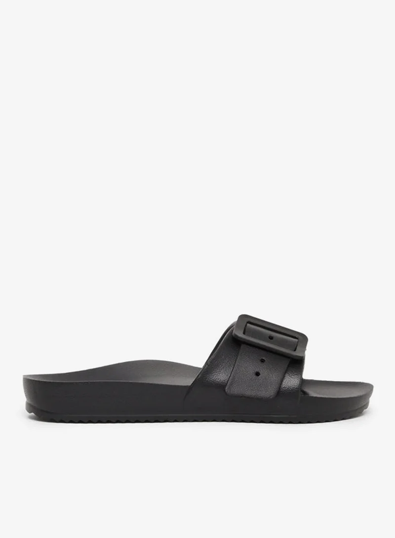Take Two Take Two Solid Buckle Detail Slip-On Slipper
