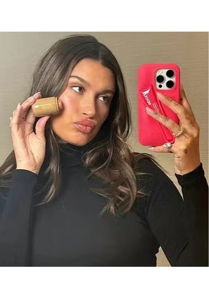 rhode Silicone Lip Holder for Cell Phone  Lip Gloss Adhesive Sleeve for Phone Lip Holder Stick-on Phone Case, Back Stick On Holder for iPhone Phones（GUAVA SPRITZ） - Image 2