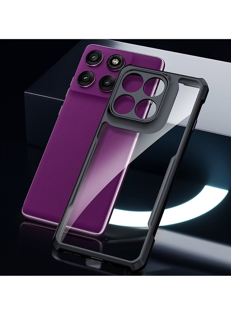 إكسوند جراب لهاتف موتورولا إيدج 60 برو، غطاء خلفي لحماية الكاميرا، مصنوع من TPU+PC، ممتص للصدمات، مقاوم للاصفرار، تصميم نحيف ومناسب تمامًا للهاتف - Image 5