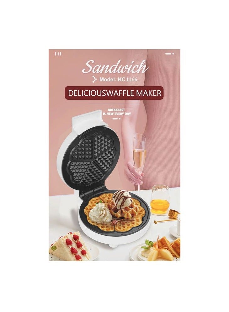 DSB Belgian Electric Waffle Maker 1000W 19cm DSP KC1166 White (1 Year Warranty) - Image 3