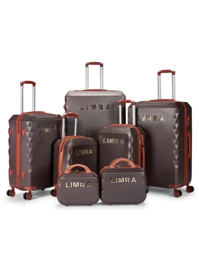LIMRA Travel bag set consisting of 7 luggage bags Brown color, size 32"/28"/24"/20"/16"/15"/12 inches