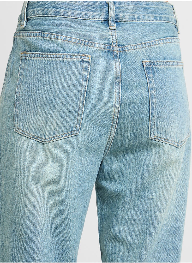 Ginger Mid Wash Wide Leg Jeans  - Image 5