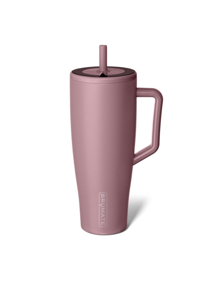 BruMate Era 40 oz Tumbler with Handle and Straw | 100% Leakproof Insulated Tumbler with Lid and Straw | Made of Stainless Steel | Cup Holder Friendly Base | 40oz (Rose Taupe) - Image 1