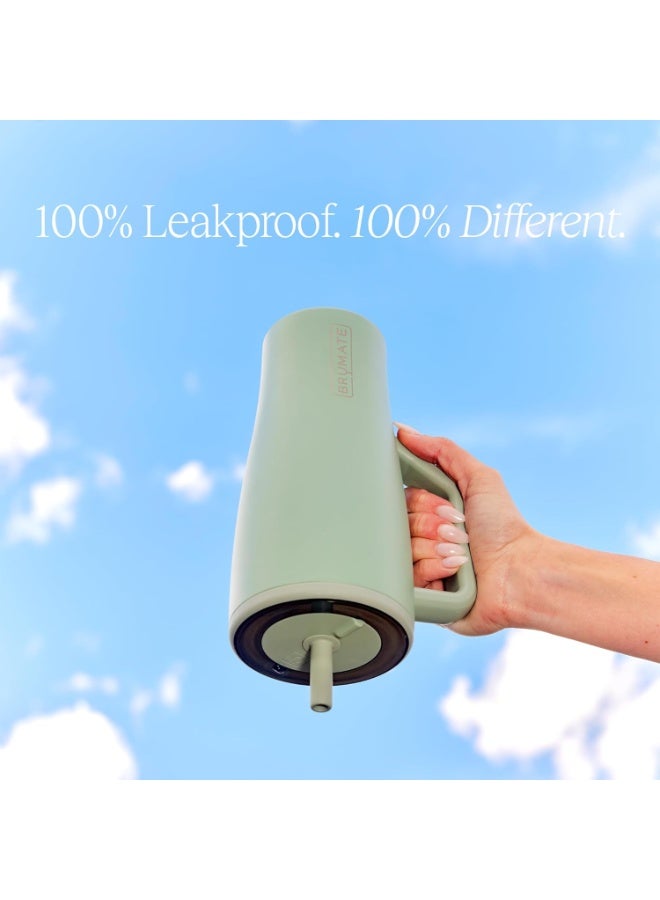 BruMate Era 40 oz Tumbler with Handle and Straw | 100% Leakproof Insulated Tumbler with Lid and Straw | Made of Stainless Steel | Cup Holder Friendly Base | 40oz (Rose Taupe) - Image 5