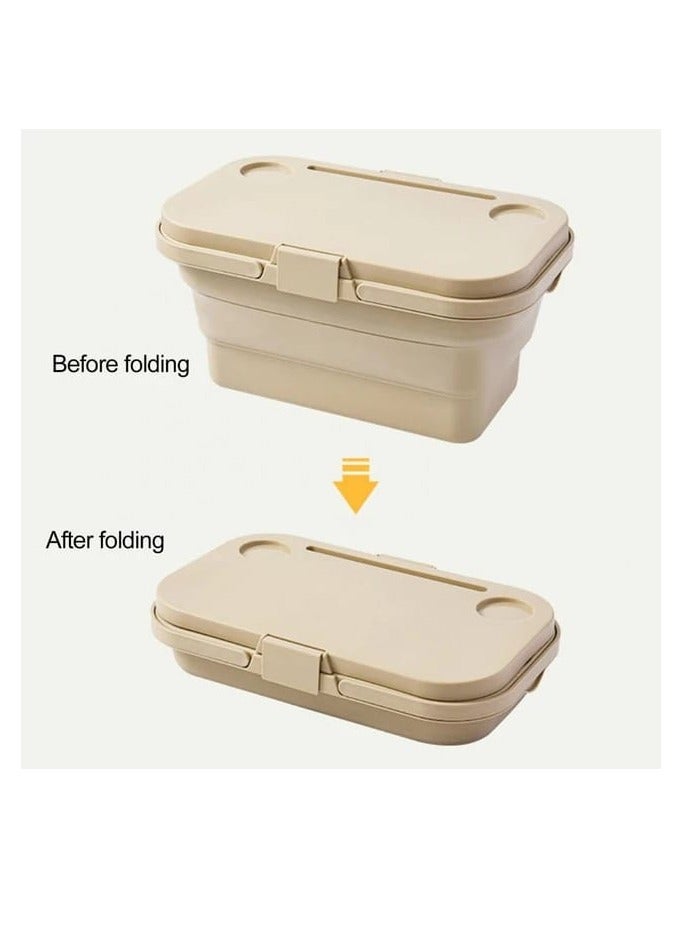 BAIG Picnic Basket, Folding Outdoor Camping Storage Box, Covered Fruit Hand-held Basket, Car Trunk Storage Basket  - Image 3