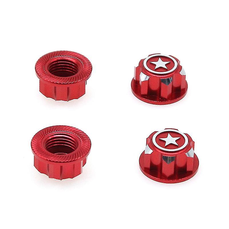 4 قطع من لوزات أجرة ألومنيوم سداسية 17 مم لسيارة راديو محمولة Traxxas Arrma مقياس 1/8، بلون أحمر - Image 2