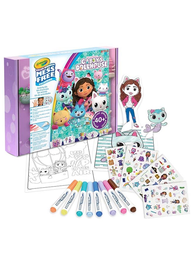 Crayola Color Wonder, Gabby's Dollhouse Stain Free Gift Set, Rich Content with Markers, Coloring Pages, Stickers and More, Ages 3 - Image 1