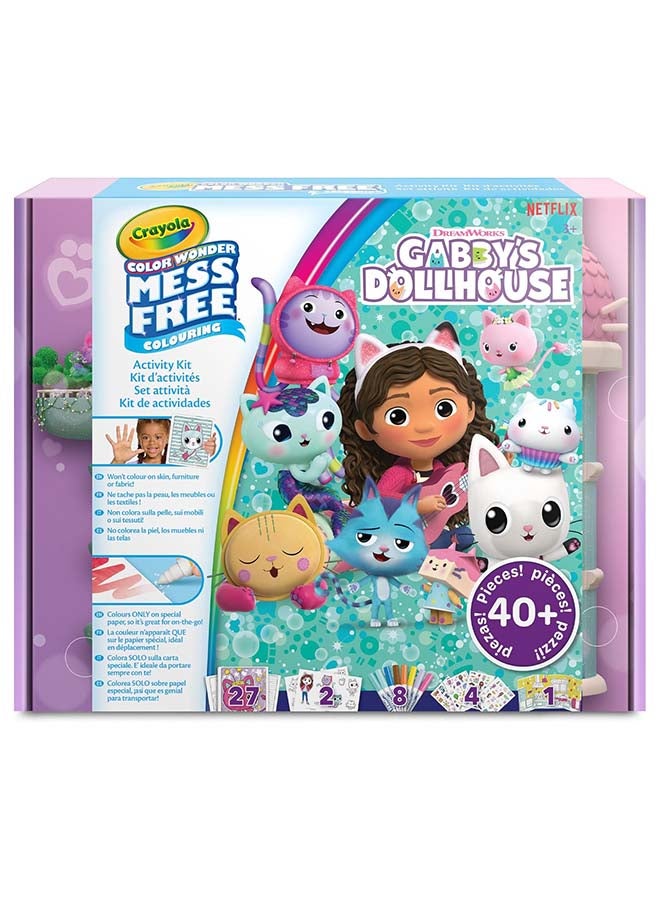 Crayola Color Wonder, Gabby's Dollhouse Stain Free Gift Set, Rich Content with Markers, Coloring Pages, Stickers and More, Ages 3 - Image 2