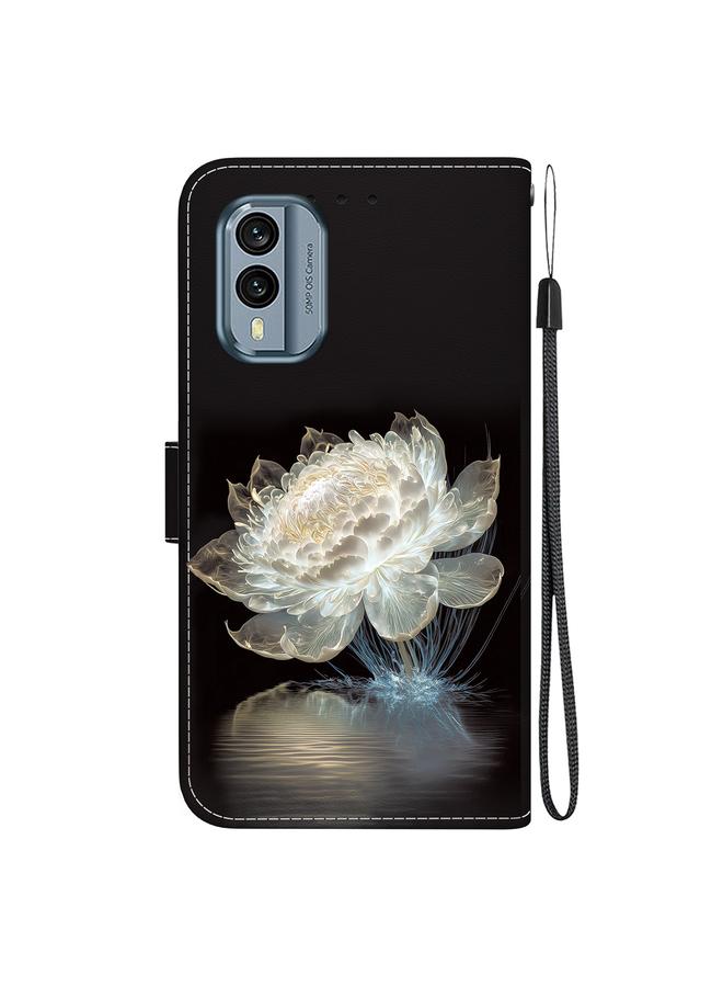 اس-توب جراب هاتف Nokia X30 مصنوع من الجلد برسومات ملونة وملمس كريستالي - Image 3