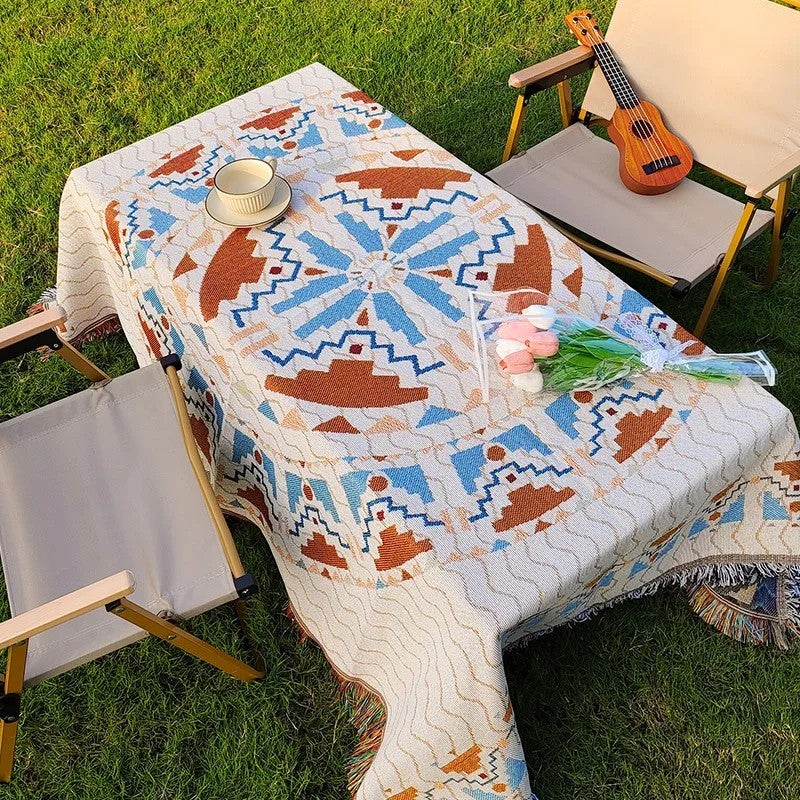 Y&D Ethnic Style Outdoor Tablecloth with Luxury Design – Premium Table Runners for Patio, Garden & Picnic Decor - Image 4