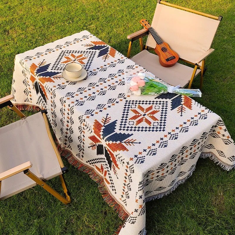 Y&D Ethnic Style Outdoor Tablecloth with Luxury Design – Premium Table Runners for Patio, Garden & Picnic Decor - Image 2
