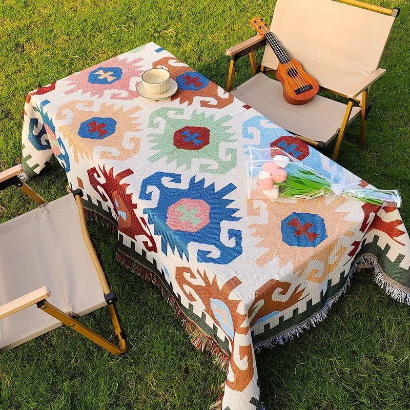 Y&D Ethnic Style Outdoor Tablecloth with Luxury Design – Premium Table Runners for Patio, Garden & Picnic Decor - Image 5