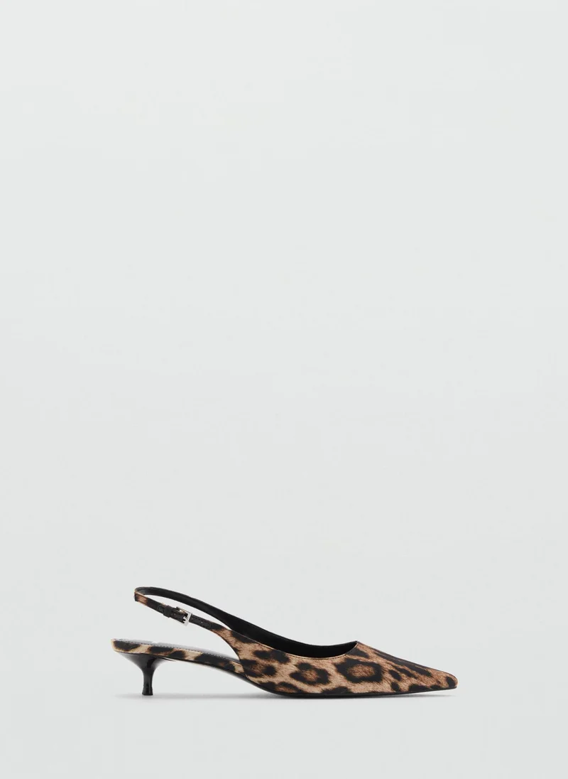 مانجو Casual Leopard-Print Heeled Shoes