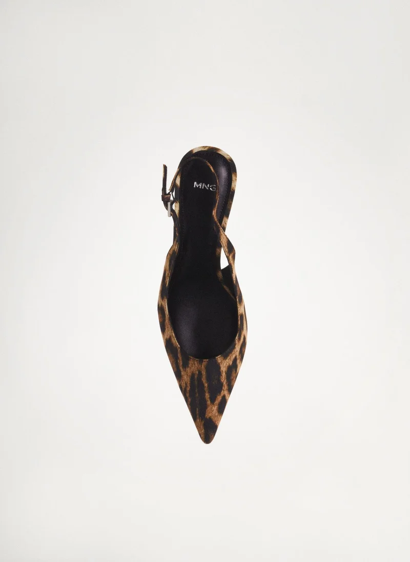 مانجو Casual Leopard-Print Heeled Shoes