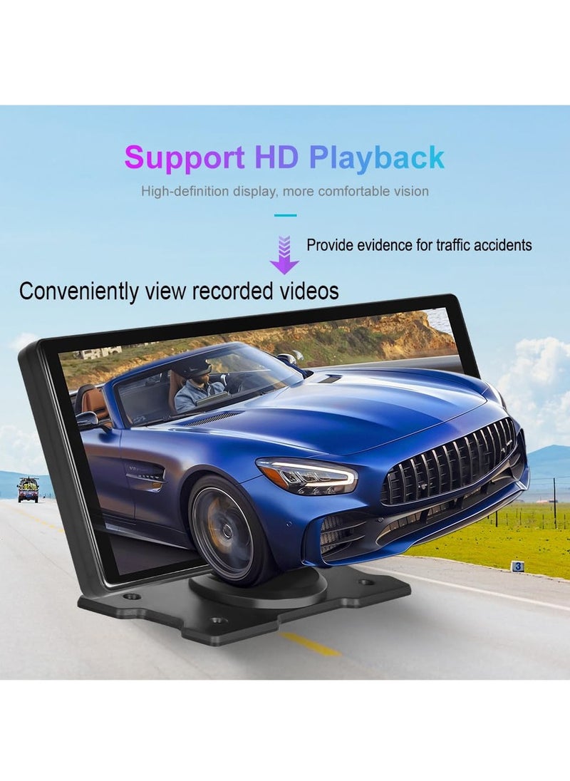 XiuWoo - Wireless Apple CarPlay Android Auto Car Stereo, Portable 10.26 Inch Car Touch Screen, 2.5K Dash Cam 1080p Backup Camera DVR, Drive  Navigation with Mirror Link/Siri/FM/Bluetooth - Image 1